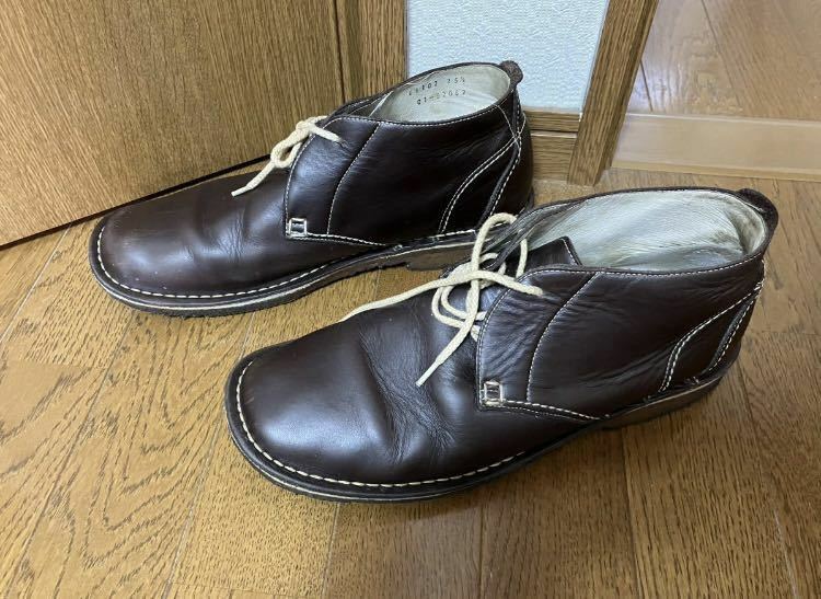 MEN'S MELROSE！ブラウンチェッカーブーツ・サイズ26ぐらい