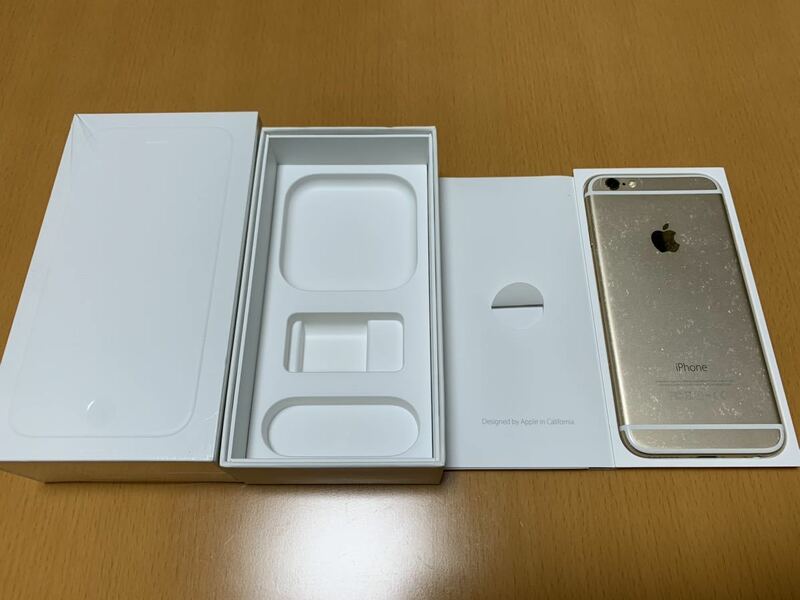 北米版 iPhone6 ゴールド 128GB SIMフリー A1586 MG4E2LL/A シャッター音なし 本体、箱のみ