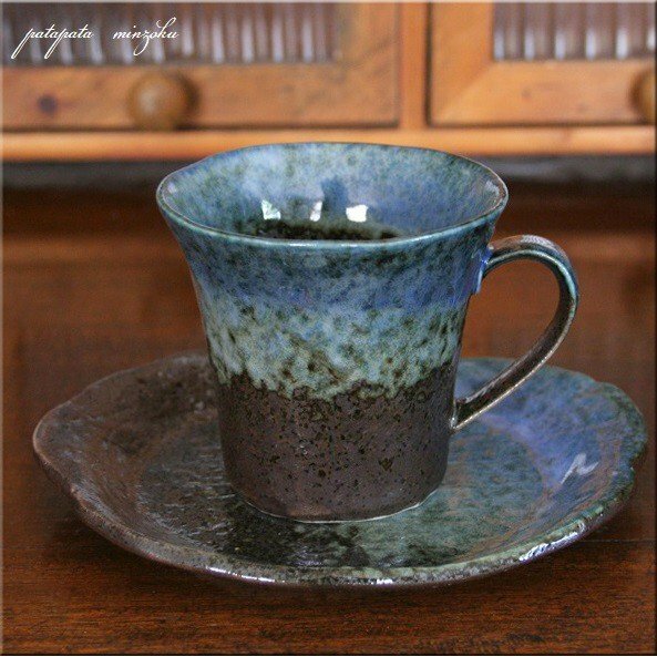 美濃焼 森の湖 カップ＆ソーサー 磁器 陶器 KAKUNI コーヒーカップ 紅茶 雑貨 パタミン カフェ 店舗什器