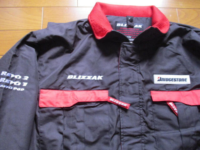 BLIZZAK BRIDGESTON　ジャケット　Lサイズ　ブリジストン　オンワード樫山　刺繍　タイヤ　メーカー　アパレル　黒赤　モータースポーツ