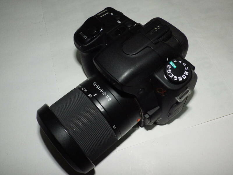 ■中古美品 デジタル一眼レフ ソニーα300 黒◆SONY DSLR-A300◆レンズDT18-70mm◆スマートテレコン◆チルト液晶◆動作確認済■