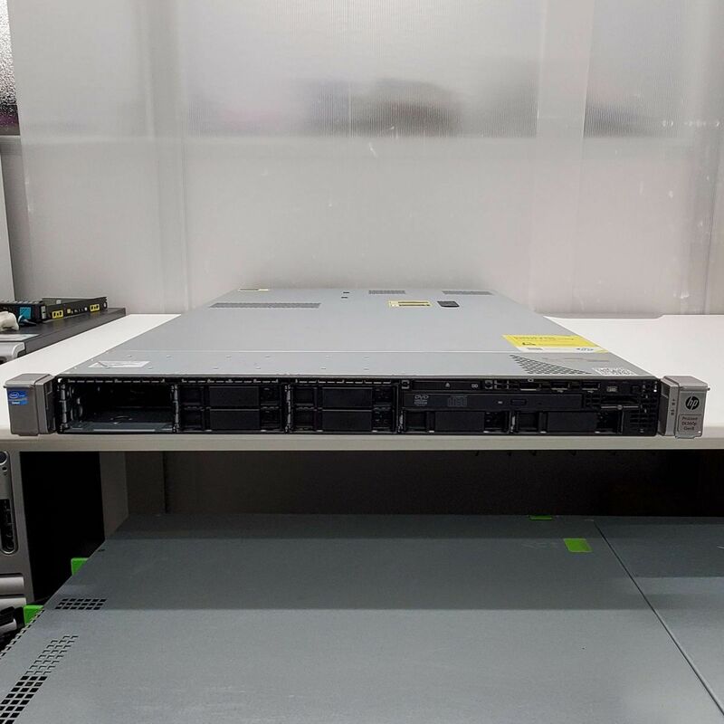 @XT0574 秋葉原万世鯖本舗【現状品・複数在庫有】1U HPE ProLiant DL360p Gen8 8SFF Xeon-E5-2603 v2 4コア/Mem-16GB/HDD無し/DVD/