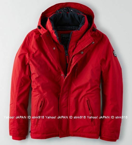 〓ラスト!! アメリカンイーグル/US XXL/AEO Hooded Nylon ジャケット/Red