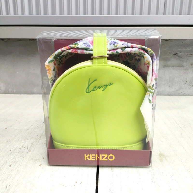 新品/ケンゾーKENZO/デッドストック/川辺/ポーチセット/花柄ハンカチ/ナイロンポーチ/R0826KSB7/003/