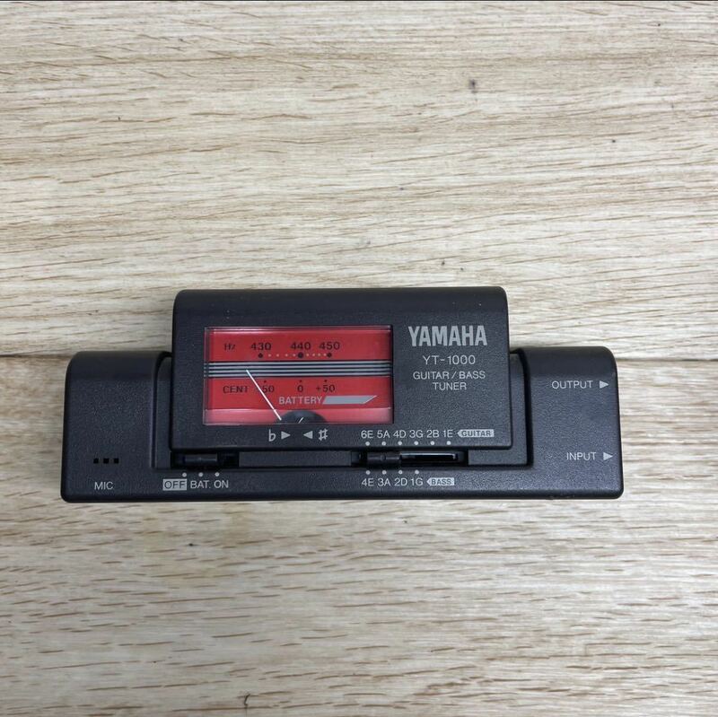 YAMAHA ヤマハ YT-1000 ギターベースチューナー GUITAR/BASS TUNER 通電確認のみ 現状品【管2120K】