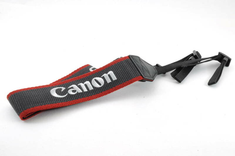 L820 未使用品 キャノン Canon EOS ストラップ グレー 赤 レッド カメラアクセサリー クリックポスト