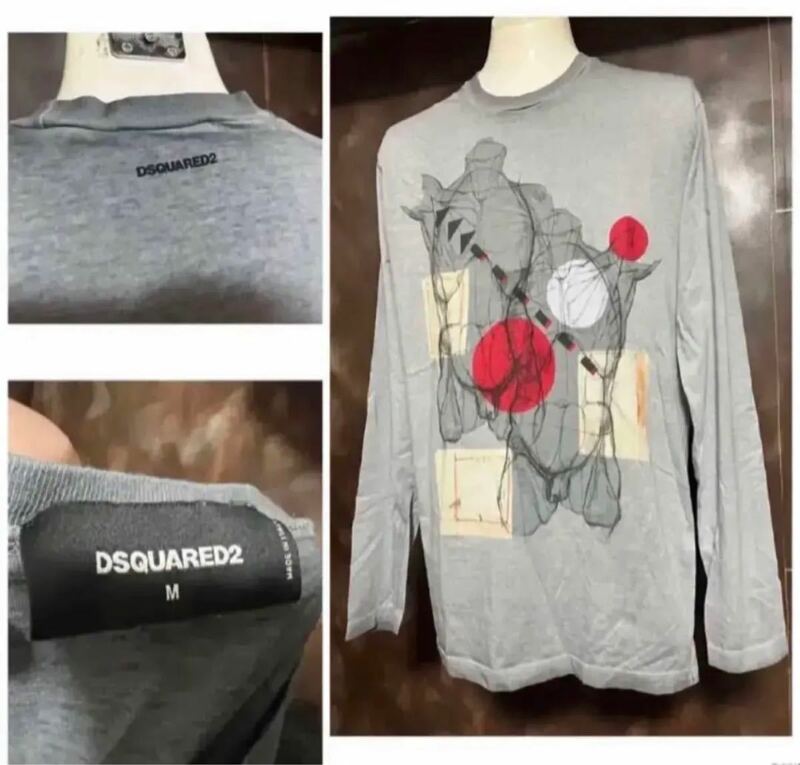 Dsquared2 カットソー　Tシャツ　M グレー　イタリア製　クールフィット