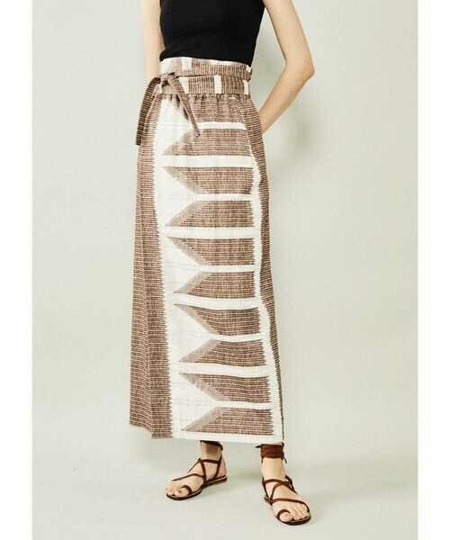 ◆アーバンリサーチ購入 CURRENTAGE カレンテージ 美品タグ付 Jacquard Wrap style skirt ジャガード ラップ スカート 定価46200円 サイズF