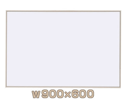 ホワイトボード 90cm×60cm 軽量 スリムタイプ アルミ フレーム 縦横自由 会議 プレゼン ミーティング 掲示板 85053