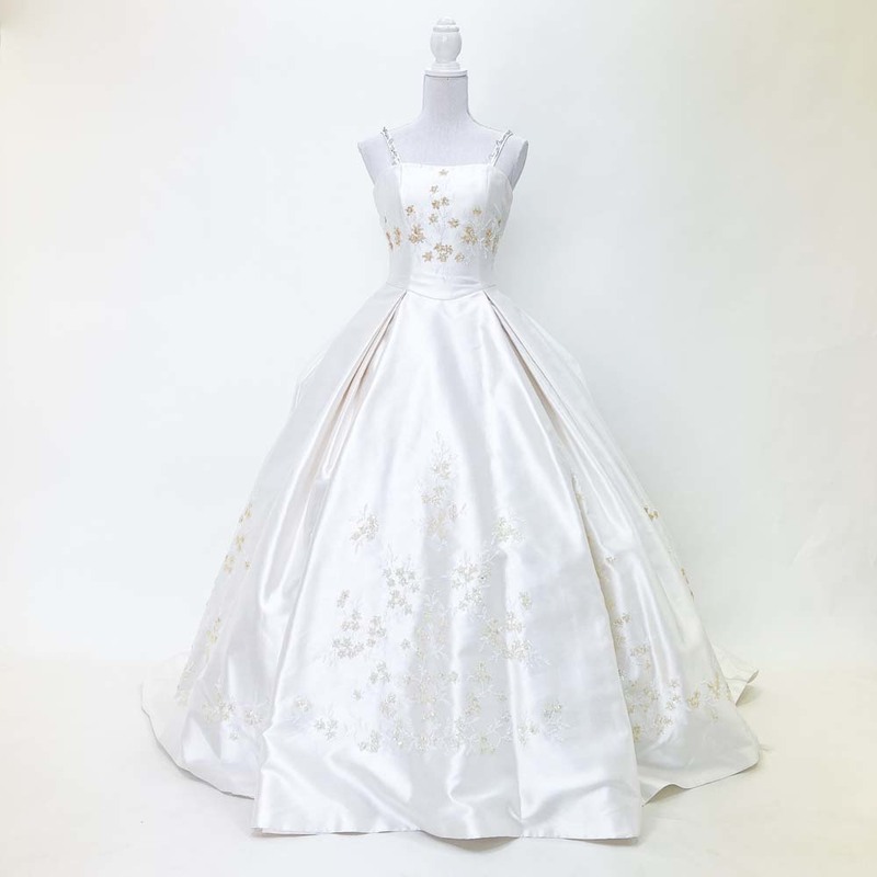 中古 ウェディングドレス　9号T　オフホワイト　RENA KOH　ウェディングドレス　結婚式　二次会　フォト婚　プリンセスライン　 W-192
