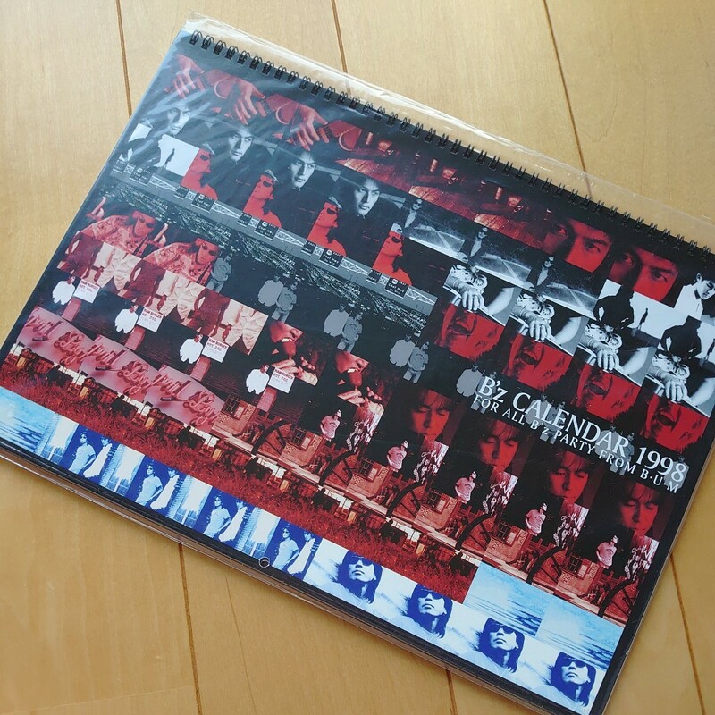 バンド B'z ビーズ カレンダー 1998 B'z PARTY １９９８ 未開封 袋の状態やや悪