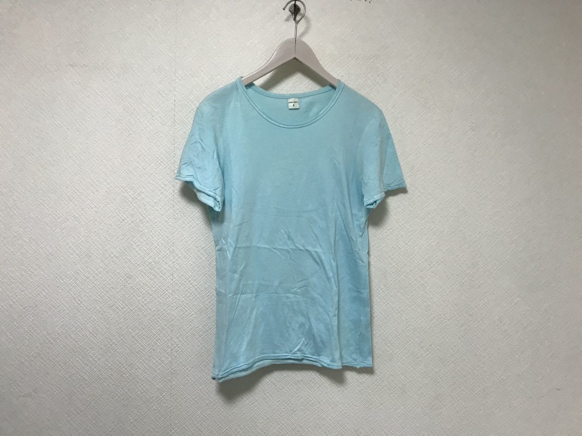 本物ジョルジオブラットGiorgio Bratoコットン半袖Tシャツメンズサーフアメカジミリタリーワークビジネススーツ青ブルーSイタリア製