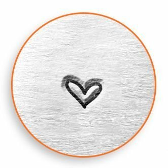 彫金刻印 Whimsy Heart 3mm＊手書き風の小さなハートデザイン　かわいい　シャビー　インプレスアート　道具 工具 ツール ImpressArt