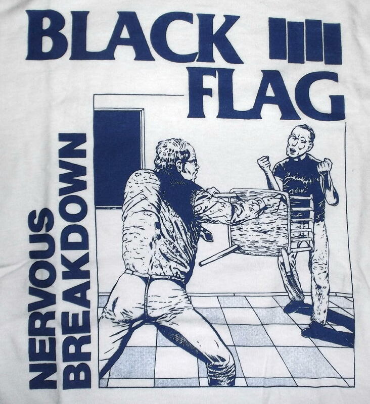 ★ブラック フラッグ Tシャツ Black Flag Nervous Breakdown 白 L 正規品 us hc punk パンク