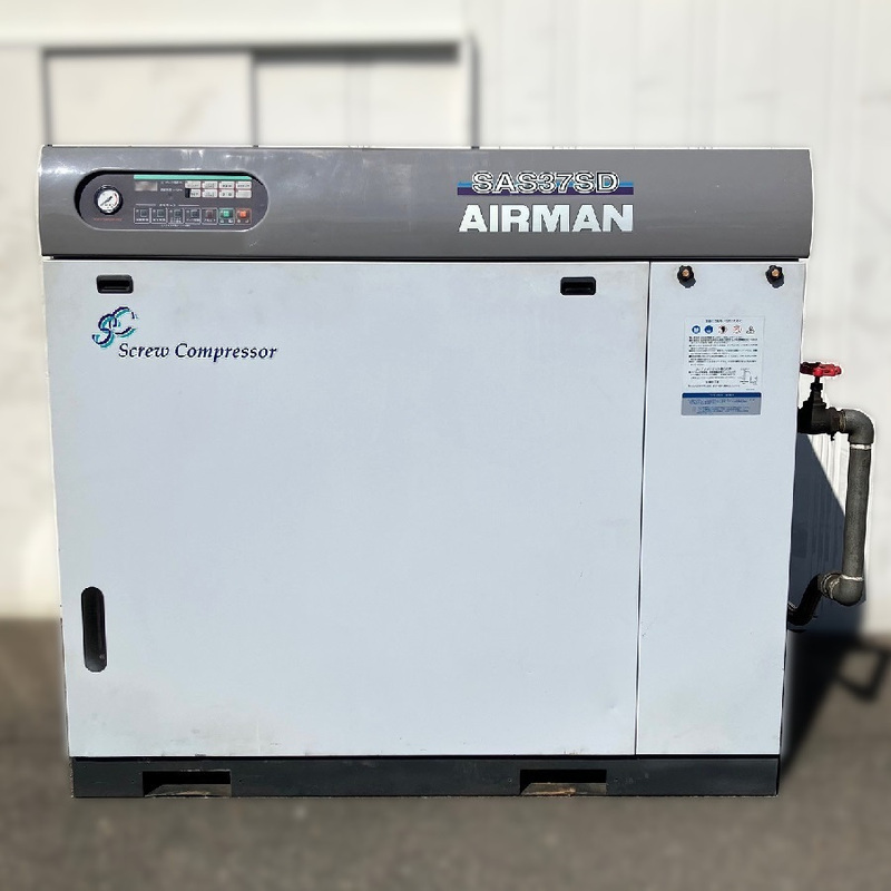 【配送は要相談】AIRMAN/北越工業 37kW 50馬力 スクリューコンプレッサー SAS37SD-68 60Hz