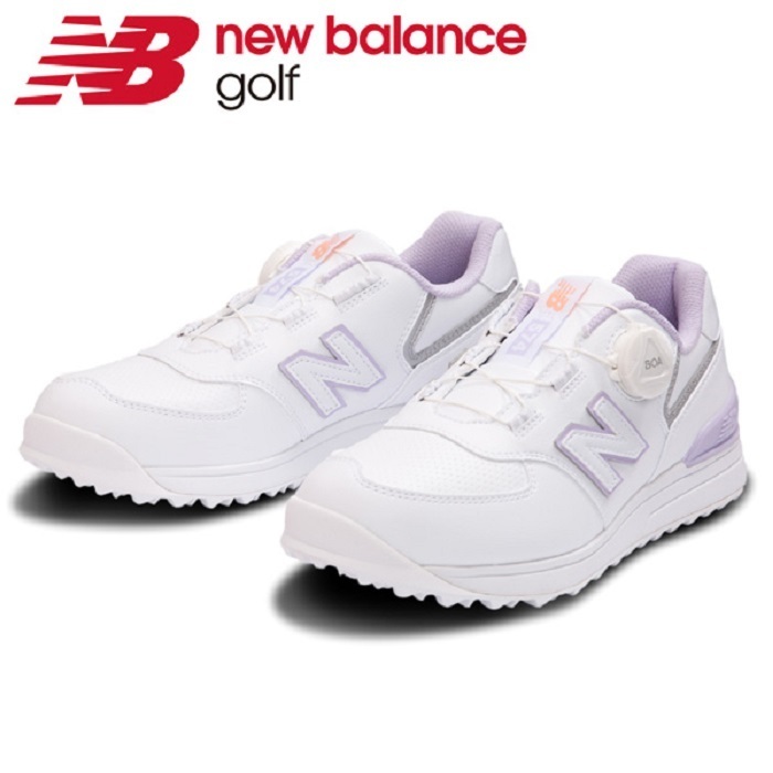 ★激安新品★ レディース ニューバランス 2022 WGBS574 ホワイト 24.5cm ゴルフシューズ NEW BALANCE