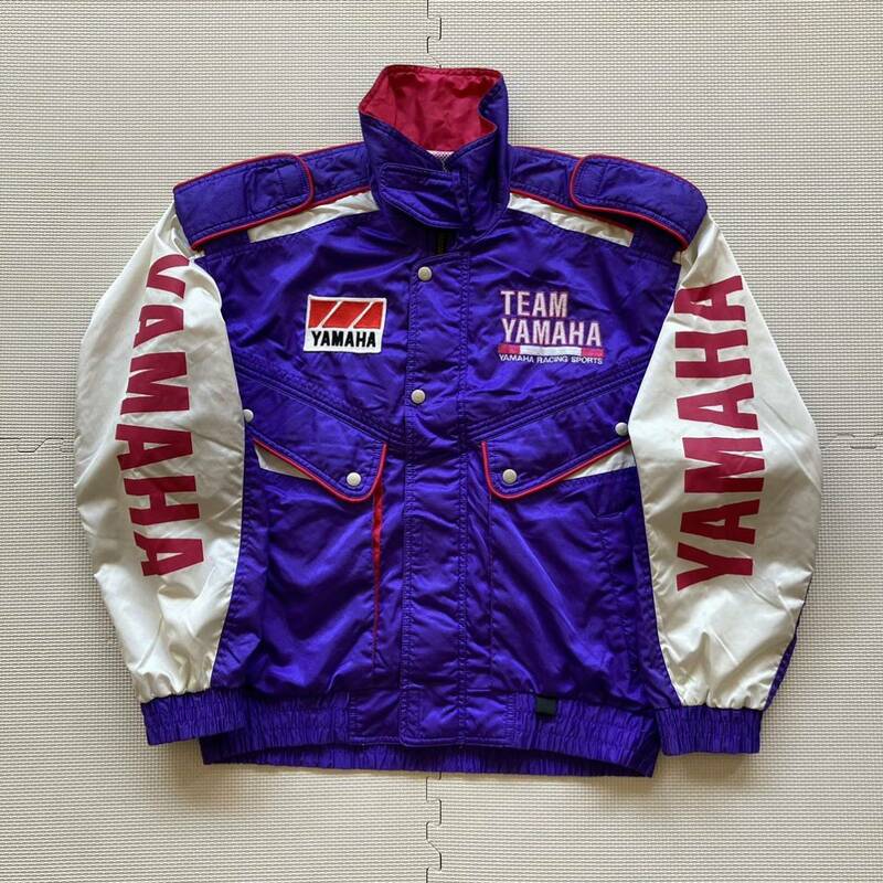 80s 当時物 TEAM YAMAHA チームヤマハ レーシングジャケット ライダース LL