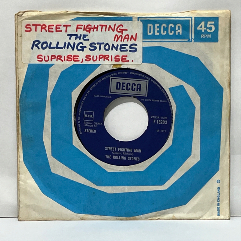 洗浄済 EP 7inch The Rolling Stones Street Fighting Man UK盤