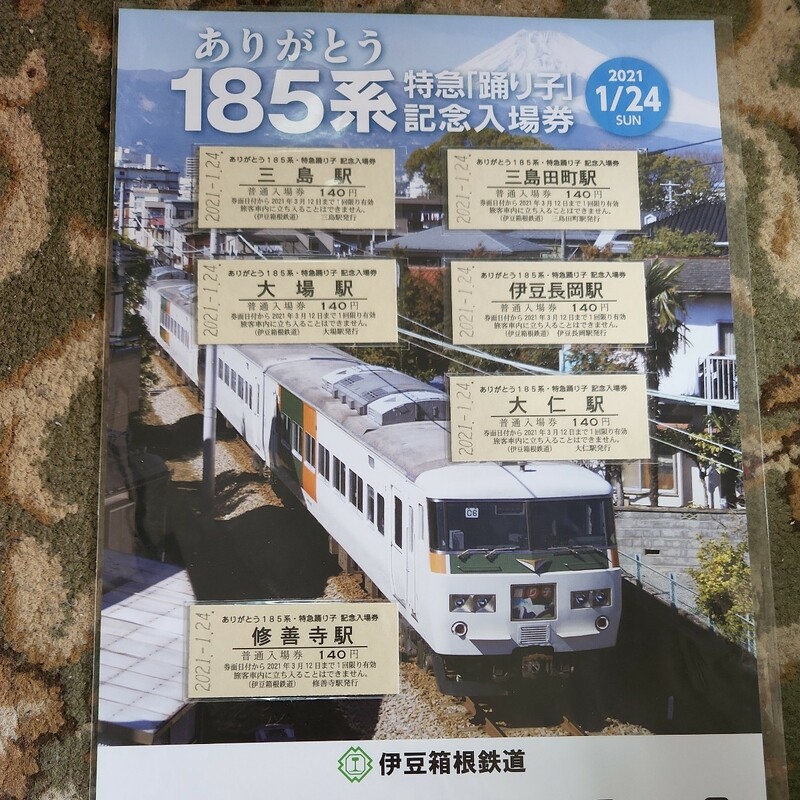 ありがとう185系記念入場券　伊豆箱根鉄道