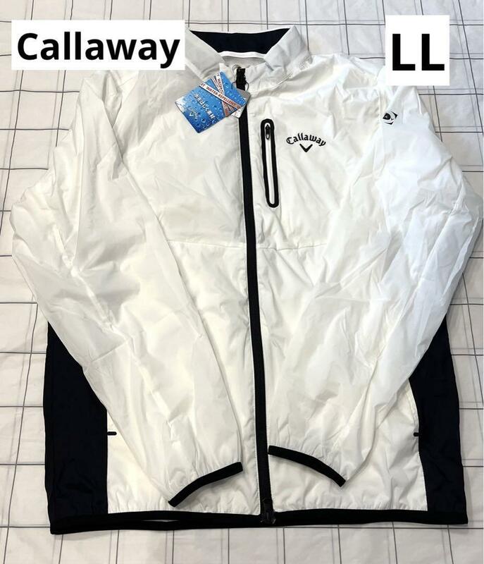 ◆Callaway キャロウェイ ジャケット ウェア 撥水 C22115100　ホワイト　LL