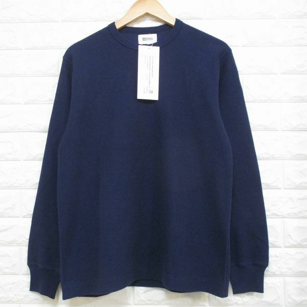 【blurhms ROOTSTOCK】未使用品◆ブラームス BHS-RKAW19001/New Rough&Smooth Thermal Crew-Neck L/S/長袖 サーマルシャツ ネイビー◆2