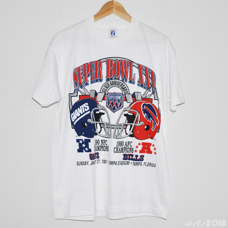 【NFL/新品】第２５回スーパーボウル記念Tシャツ（ジャイアンツvsビルズ）【LOGO7/ロゴ７】New York Giants Buffalo Bills Super Bowl