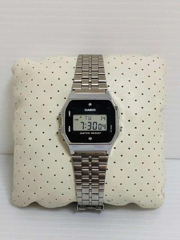 CASIO カシオ　A159W デジタル　メンズ　腕時計　天然ダイヤ　カットガラス