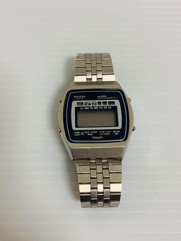 RICOH TOWN リコー タウン 825001 ALARM CHRONOGRAPH メンズ クオーツ デジタル腕時計
