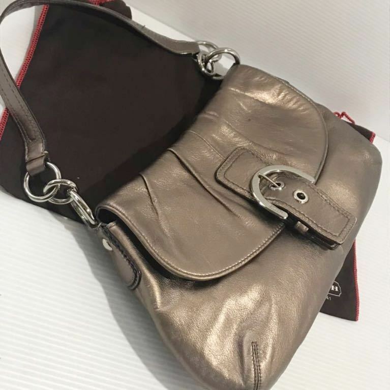 即決　◆ 超美品　COACH レザーショルダーバッグ