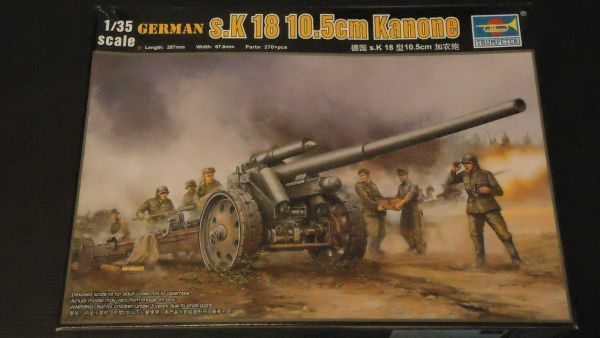 215　02305　ドイツs.K18 105mmカノン砲 　510/60A1 トランペッター　箱痛み