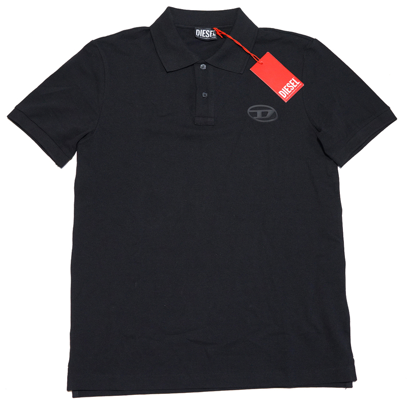 新品 ディーゼル 新ロゴ ポロシャツ S T-Smith-G4 黒 ブラック DIESEL