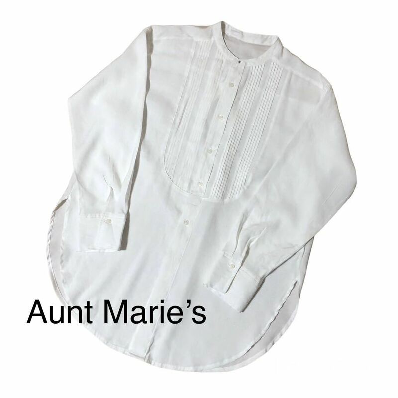 Aunt Marie’s アントマリーズ　ボザム　ピンタック　ドレスシャツ