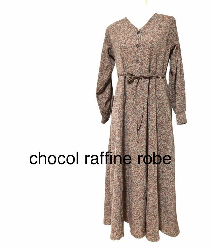 chocol raffine robe 花柄　ワンピース　ロング　フリーサイズ