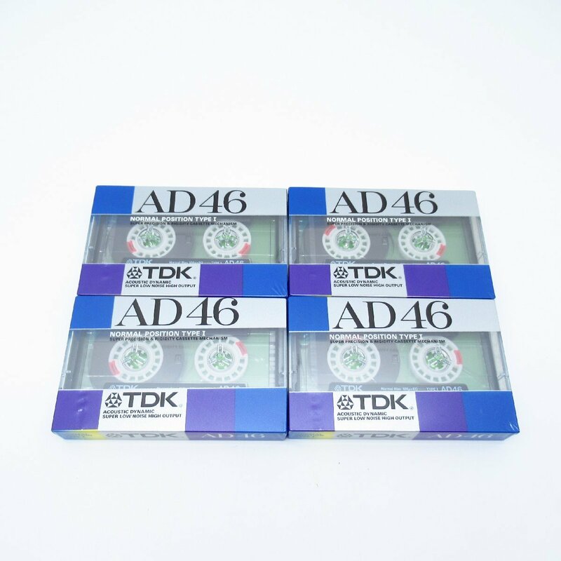 【新品未開封品】4本セット　TDK　AD46　カセットテープ　NORMAL　POSITION　TYPE　I