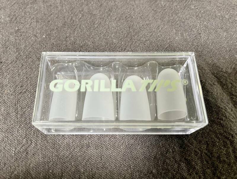 ◆ Gorilla Tips Medium Clear フィンガープロテクター ケース入り中古
