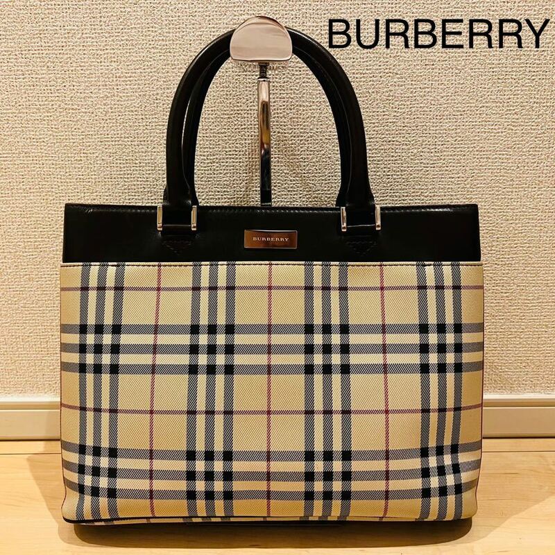 【美品】BURBERRY バーバリー ハンドバッグ トートバッグ ノバチェック