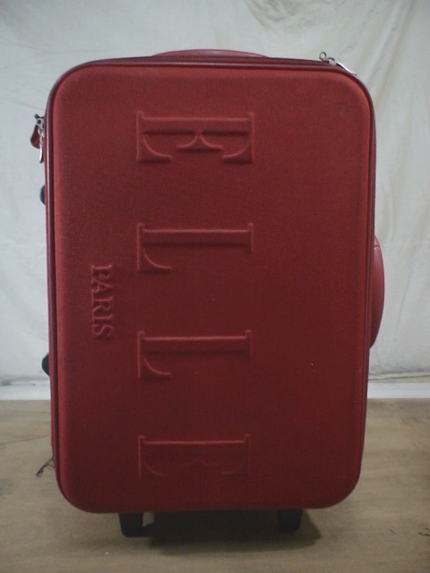 3801　ELLE　エル　赤　ダイヤル鍵付　スーツケース　キャリケース　旅行用　ビジネストラベルバック