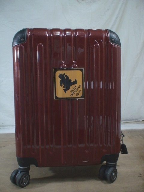 3802　赤　ダイヤル鍵付　スーツケース　キャリケース　旅行用　ビジネストラベルバック
