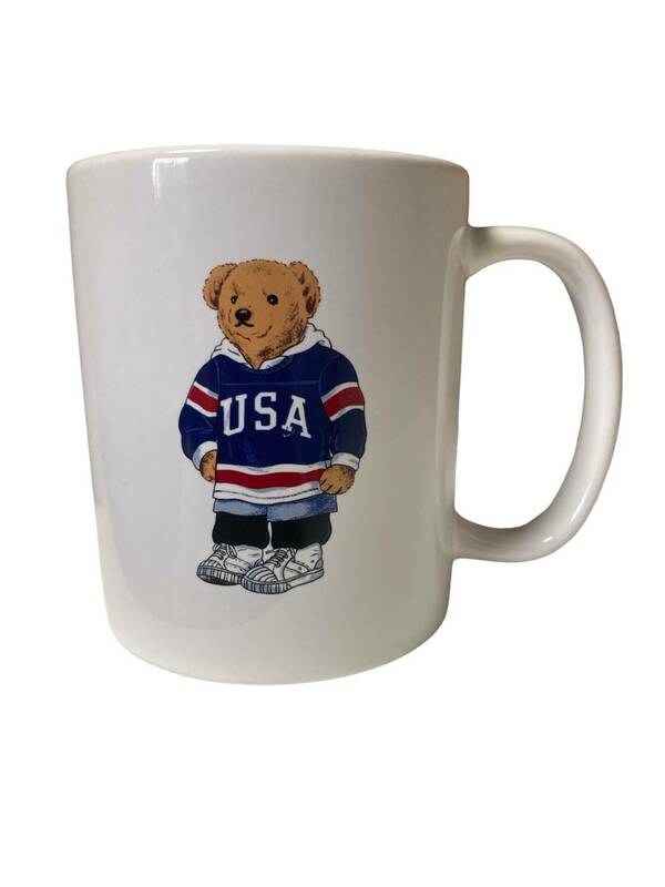 ポロ ラルフローレン マグカップ 1998年 デッドストック ヴィンテージ 食器 USA アイスホッケー ポロベアー hockey 熊 polo bear