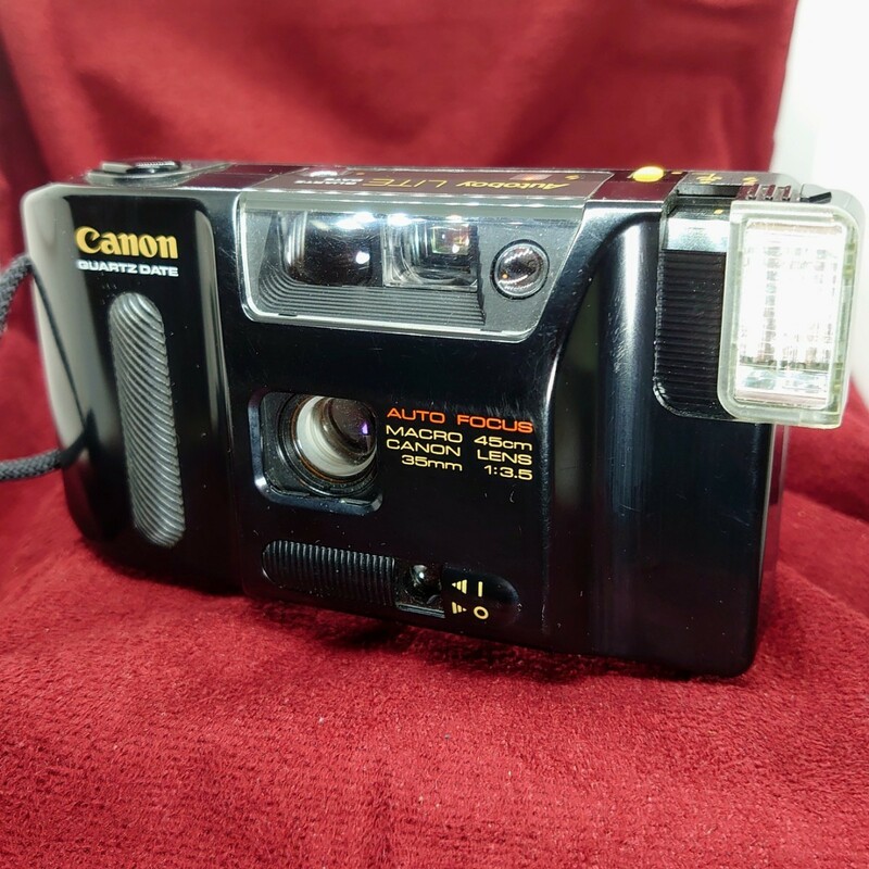 9153【フラッシュ/シャッターOK】Canon Autoboy LITE コンパクトフィルムカメラ キヤノン オートボーイ ライト MACRO 45cm F:3.5 35mm