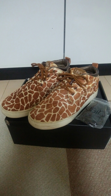 UBIQ(ユービック)×Foot Patrol（フットパトロール）Fatima Mid Giraffe カラー:ブラウン系 表示サイズ:US10(JP28.0) ハラコ　キリン柄