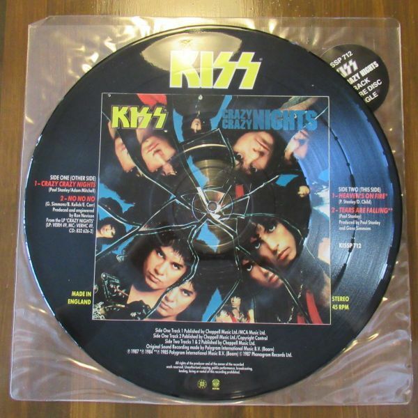 ROCK 12インチ/UK ORIG./未使用品/Hypeステッカー付き美盤/ピクチャー盤/Kiss - Crazy Crazy Nights/A-10863