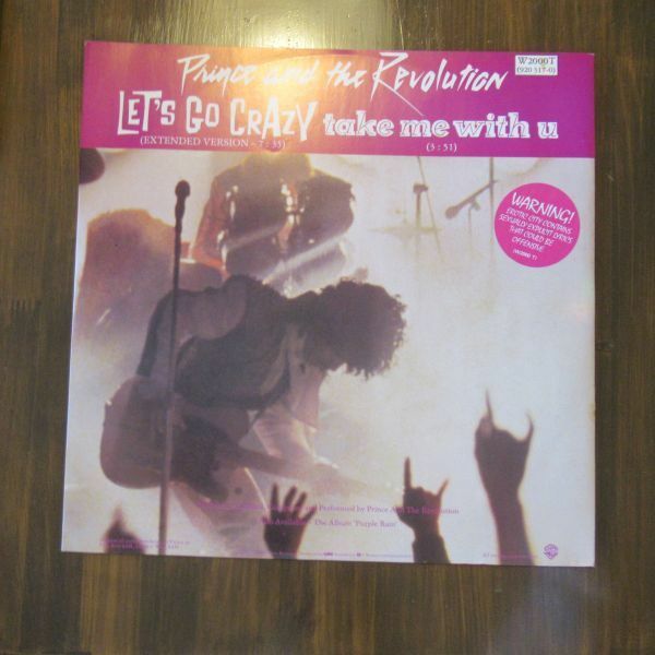 ROCK 12インチ/UK ORIG./未使用品/美盤/Prince And The Revolution - Let's Go Crazy / Take Me With U/A-10852