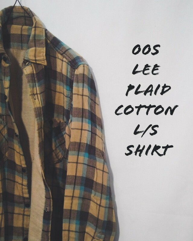 Old LEE plaid cotton L/S shirt 00s リー プレイド コットン ワーク シャツ 長袖 格子柄 タータン チェック マチ付き ビンテージ