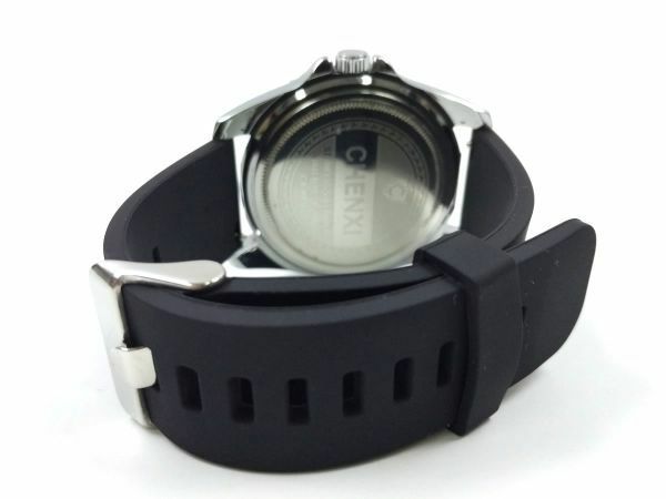 スポーツバンド 交換 腕時計ベルト ストラップ シリコン ラバー ブラック 22mm