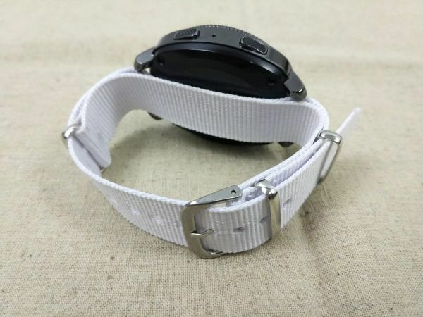 natoタイプ ナイロン製ミリタリーストラップ 腕時計布ベルト ホワイト 20mm