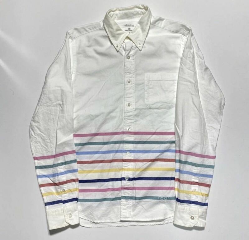 【M】UNIFORM EXPERIMENT COLOR CHART BORDER SHIRT ユニフォームエクスペリメント 14ss カラー チャート ボーダー シャツ(UE-140082)R1010