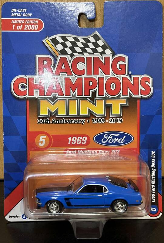 RACING CHAMPIONS 1/64 1969 FORD MUSTANG BOSS 302　レーシングチャンピオン　フォードマスタング