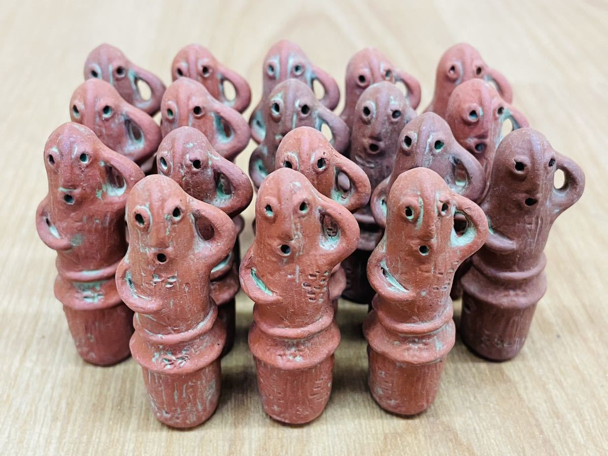 はにわ 18個 素焼 オブジェ レプリカ ガーデニング 庭 ミニチュア 人形