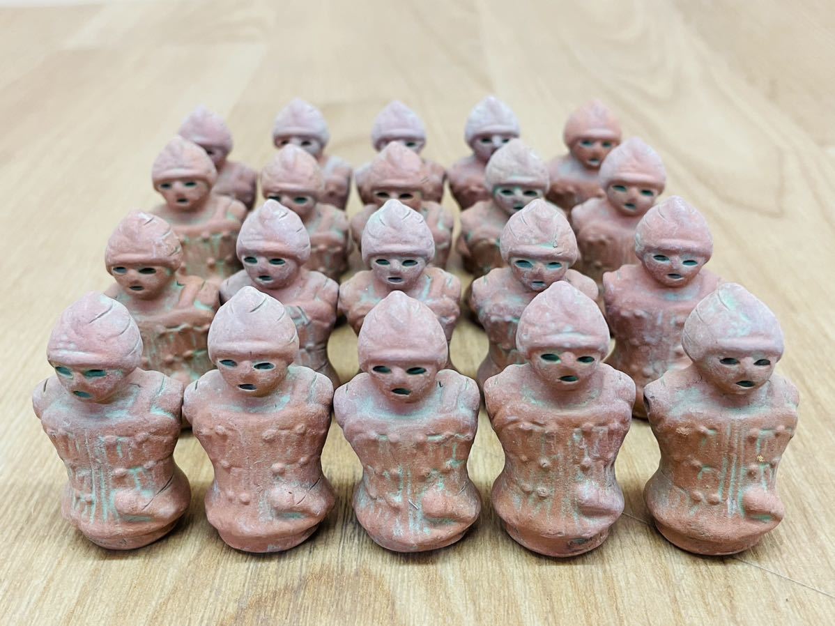 はにわ 兵士 オブジェ 人形 レプリカ ガーデニング 庭 土人形 素焼 20個